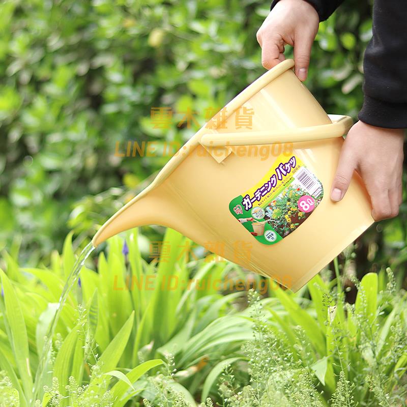 塑膠樹脂加厚灑水壺8L澆花澆水家用園藝大容量手提水桶【雲木雜貨】