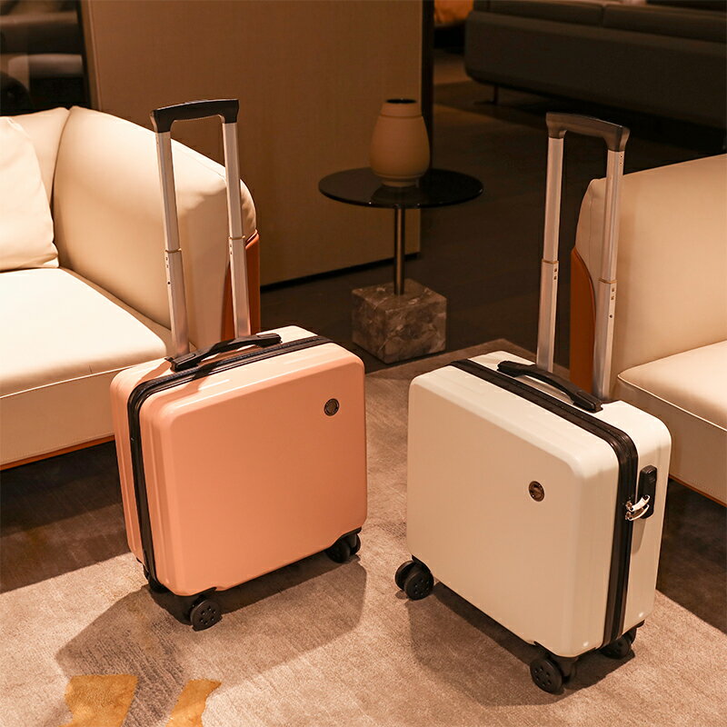 小行李箱女18寸短途旅行箱男20寸登機拉桿箱時尚潮流密碼箱子純色