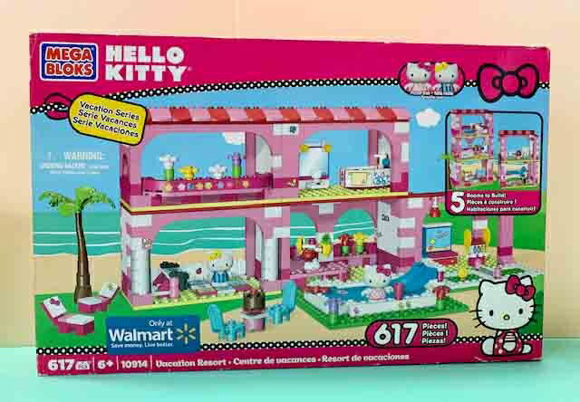 【震撼精品百貨】Hello Kitty 凱蒂貓-三麗鷗 KITTY 積木組-泳遊池別墅#10914 震撼日式精品百貨