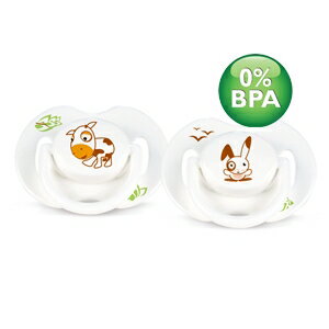 英國【PHILIPS AVENT】QQ兔系列-安撫奶嘴(0-6m)-2入