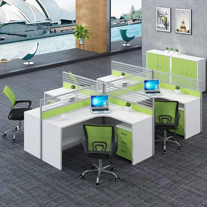 職員辦公桌辦公室員工工位電腦桌屏隔斷座桌椅組合