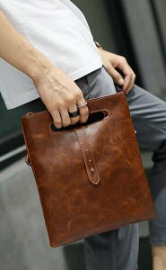 FINDSENSE Z1 韓國 時尚 潮 男 皮質 複古 手拿包 防水小背包 皮夾包 公事包 側背包