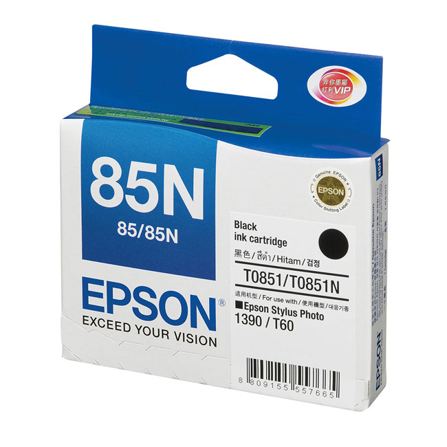 EPSON 黑色 原廠墨水匣 / 盒 T122100 NO.85N