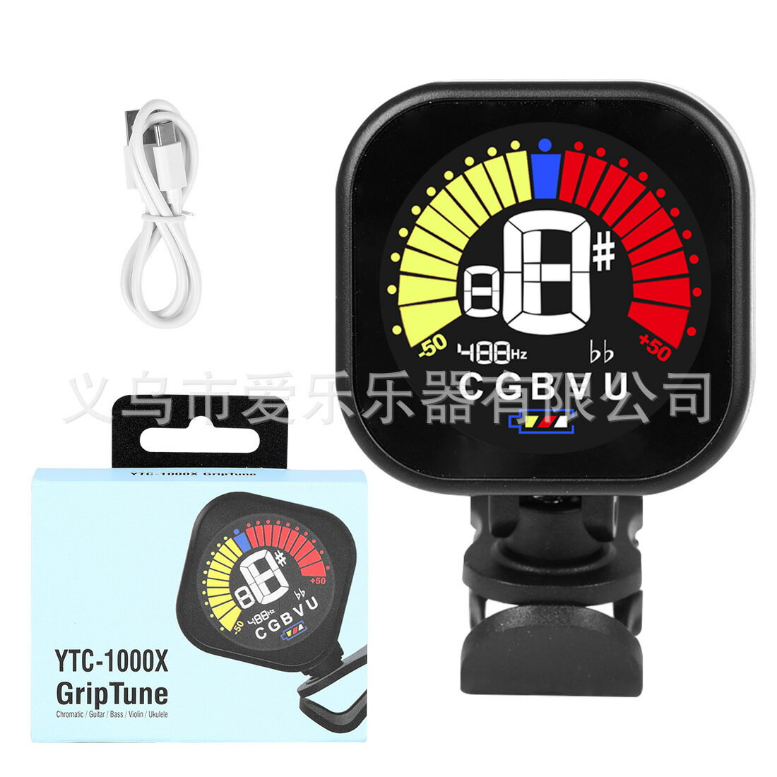 吉他調音器液晶顯示充電專業貝司尤克裏裏小提琴電子校音器節拍器鑫弘-戶外運動