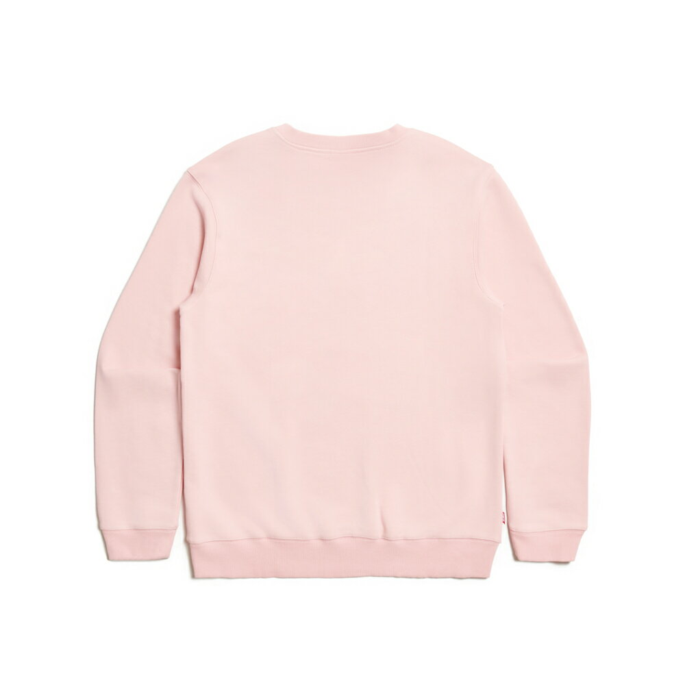 EDWIN 男款 BOX LOGO厚長袖T恤 (粉紅色)