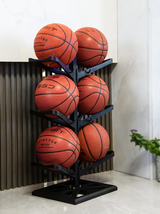 置球架家用籃球足球多種球類整理收納架節約空間球架擺放籃球架~四季小屋