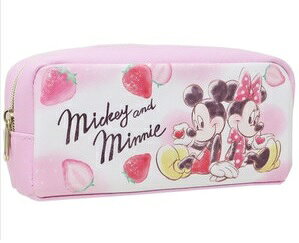 米奇 米妮筆袋.化妝包.粉色. 迪士尼.Disney.日貨 J00010005