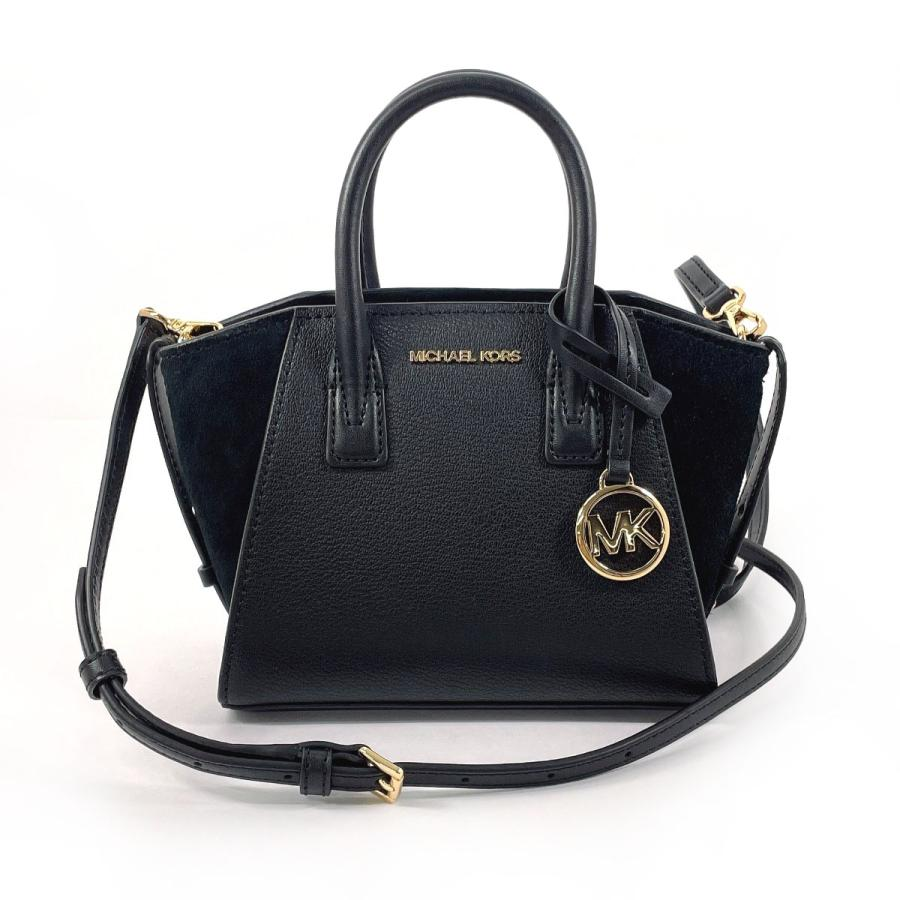 MICHAEL KORS 迷你蝙蝠包 手提斜背兩用包 真皮拼接麂皮 斜背包 手提包 M80997 黑色MK(現貨)▶指定Outlet商品5折起☆現貨【送禮首選★APP下單點數4倍送】