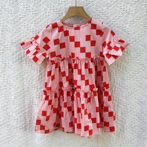 羅系列130夏裝 品牌童裝折扣/女童薄款純棉連衣裙子9131紅