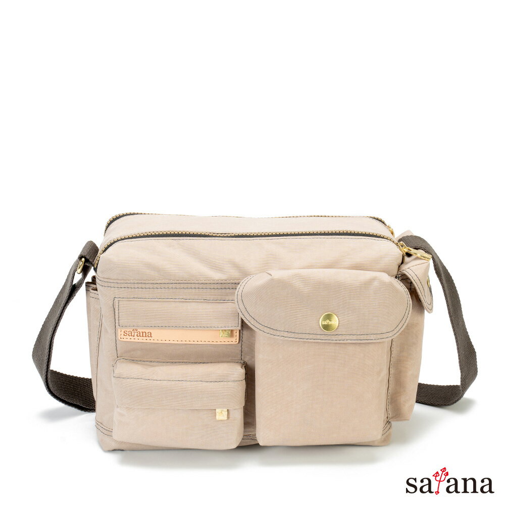 【satana】Soldier 簡單生活斜肩包 奶茶色 SOS0202 | 包包 側背包 肩背包 斜跨包 郵差包 休閒包
