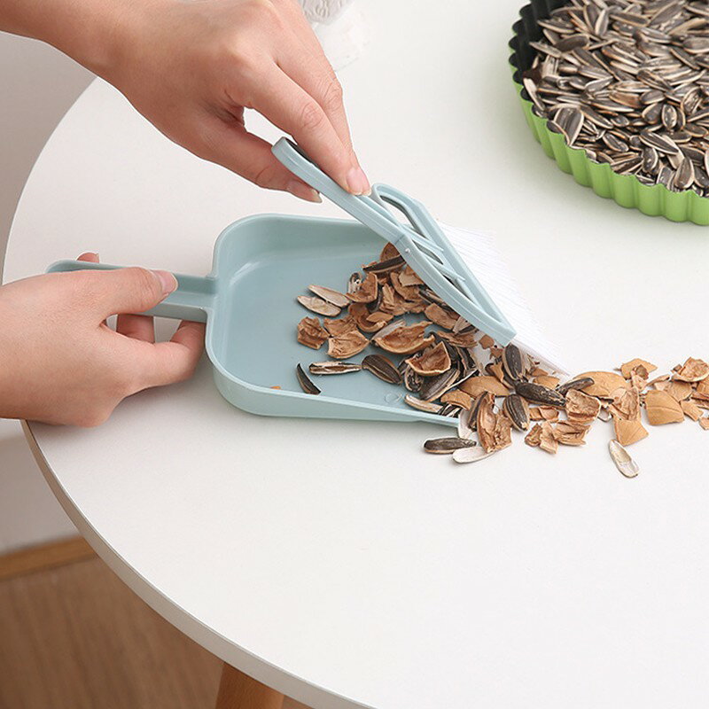 桌上迷你掃把組【C008】台灣出貨 居家  桌面掃把 畚箕 桌面清潔 鍵盤清潔刷 小掃把 清潔 5