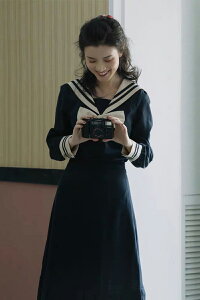 民國風女裝少女學生海軍風連衣裙英倫學院風套裝水手服jk制服長裙