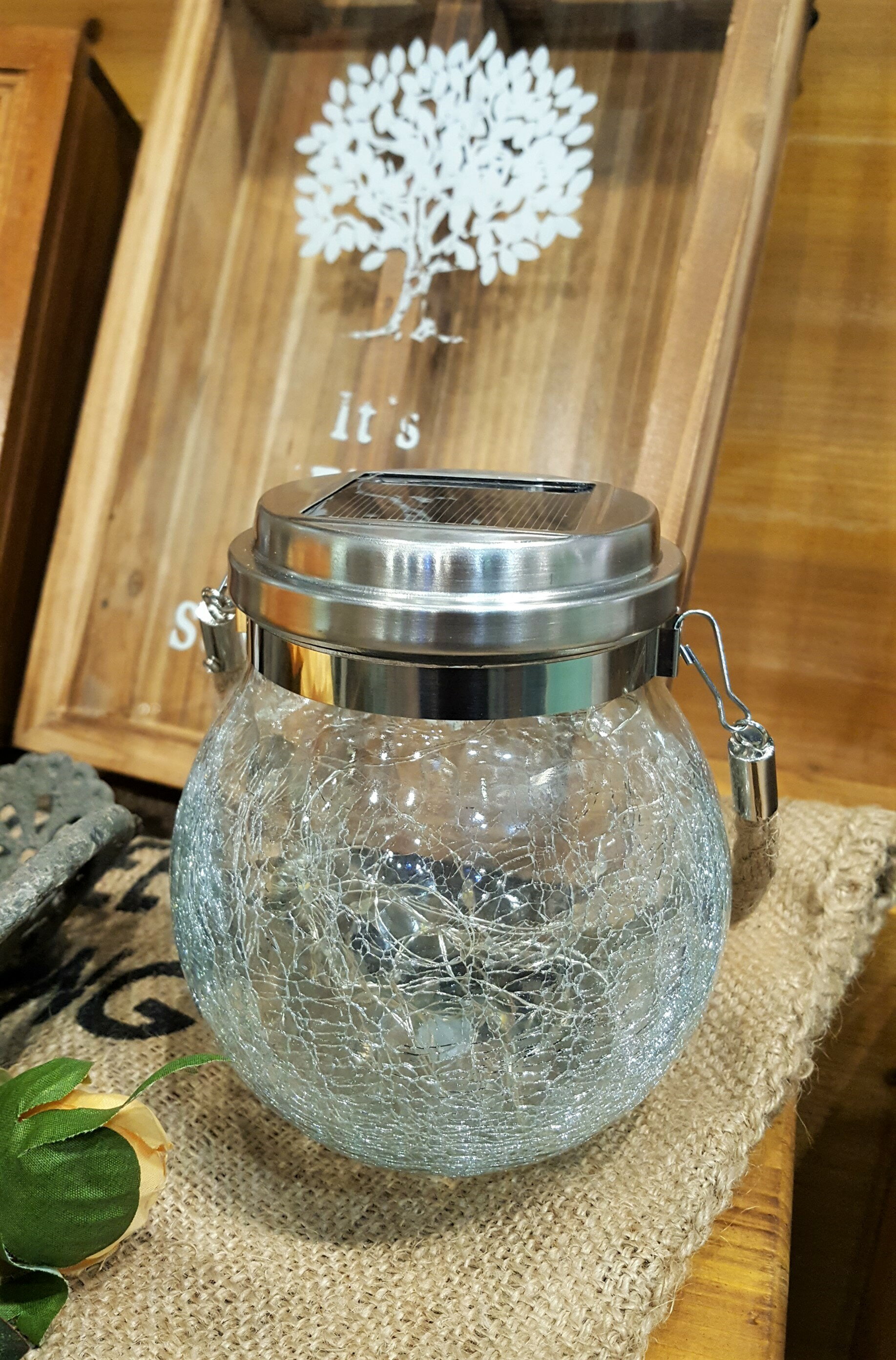 太陽能玻璃球型裝飾燈