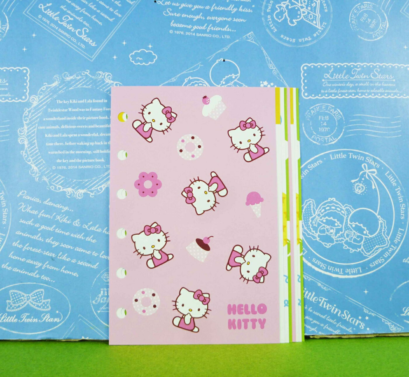 【震撼精品百貨】Hello Kitty 凱蒂貓 貼紙內頁-冰淇淋粉圖案【共1款】 震撼日式精品百貨
