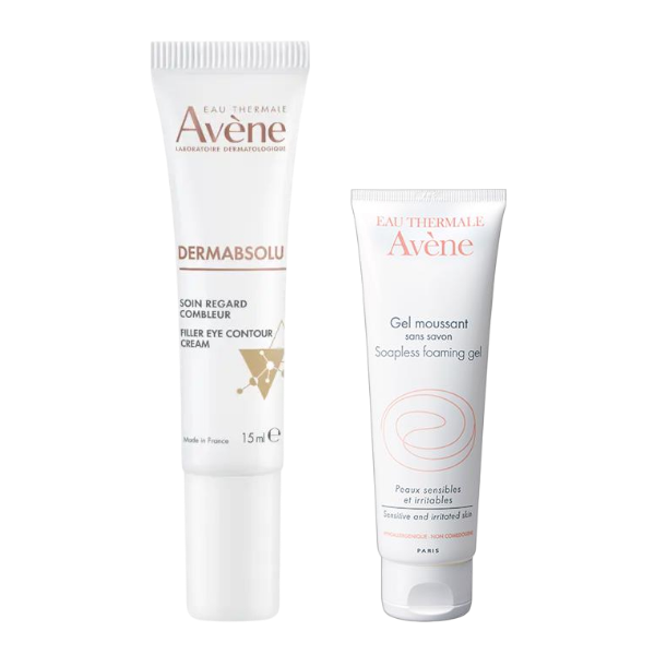 Avene雅漾 極致彈潤眼霜PRO 15ml特惠組(+活泉潔膚凝膠125ml)【德芳保健藥妝】