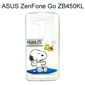 SNOOPY 透明軟殼 [地板] ASUS ZenFone Go ZB450KL (4.5吋) 史努比【台灣正版授權】