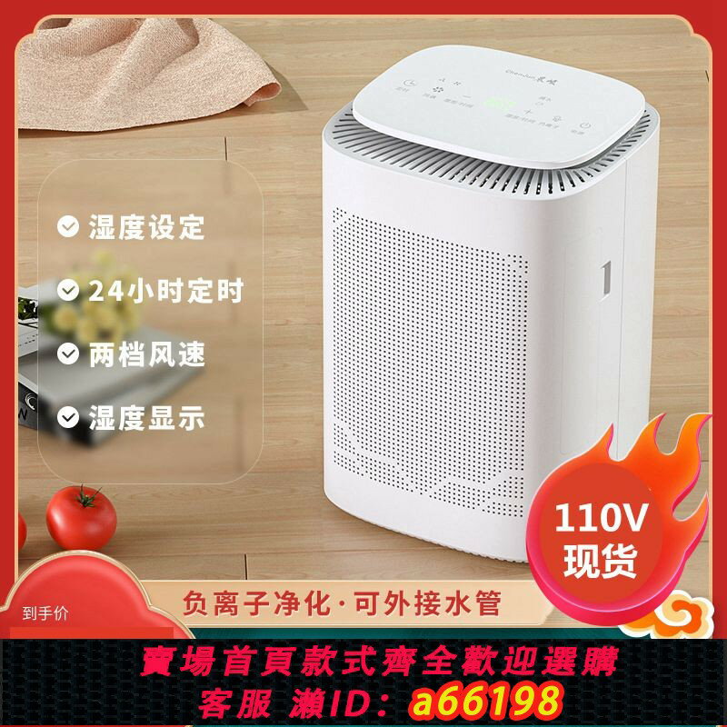 【臺灣公司 可開發票】跨境110V空氣凈化除濕一體機家用小型臥室靜音抽濕器地下室除潮機