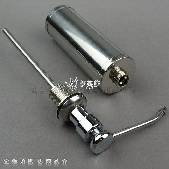 廚房水槽皂液器洗潔精瓶按壓洗菜盆用洗手液瓶洗碗池不銹鋼全銅頭