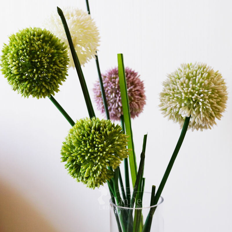 香果繡球 仿真蔥花球 lmdec裝飾假花蒲公英塑料絹花擺設插花