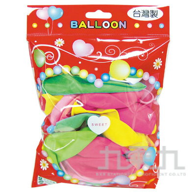 台灣製-10吋螢光圓型氣球/大包裝 BI-03037A【九乘九購物網】