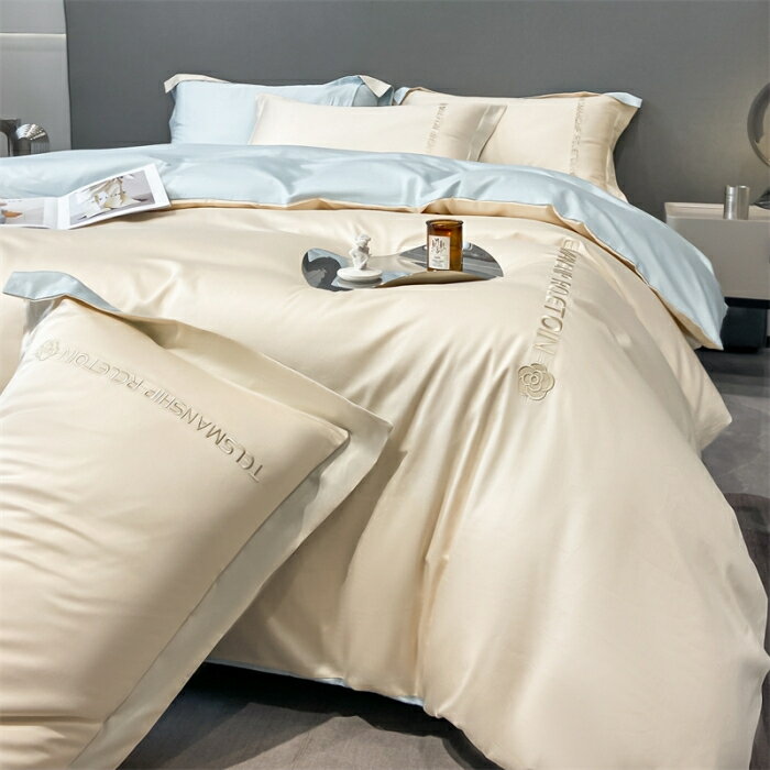 華芙系列冰絲床包組 水洗天絲床組 涼感冰絲床單 床罩組 單人雙人床包 加大床包四件組 涼感床包 絲滑觸感 裸睡