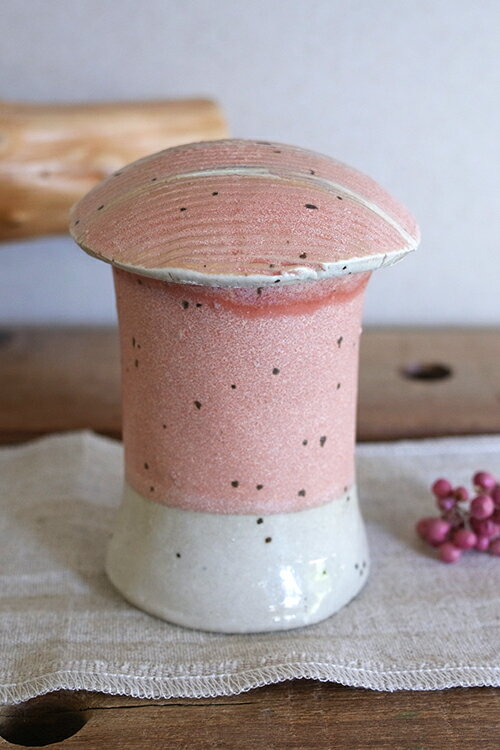 Tiner的手捏陶291號 粉紅點點蘑菇系列茶杯