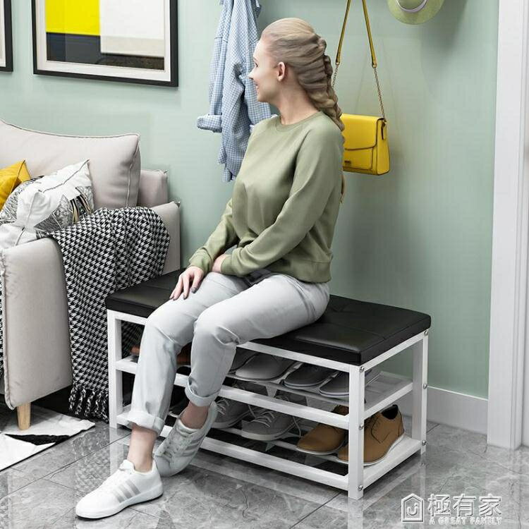 多功能門口鞋架家用可坐經濟型客廳宿舍家居換鞋凳鞋櫃簡易省空間