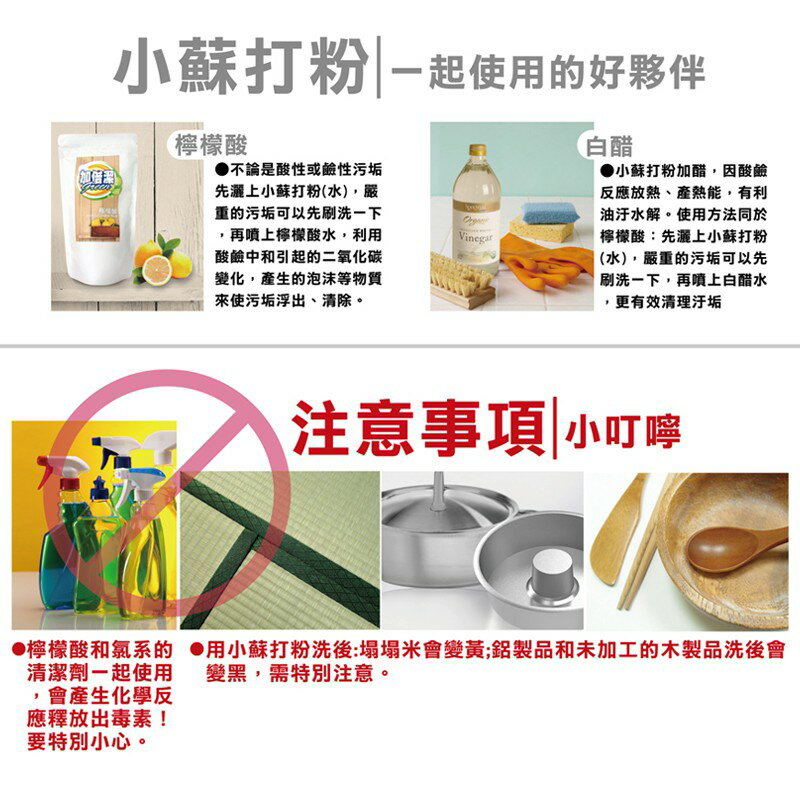 加倍潔  小蘇打去汙粉 1kg (12入/箱) (小蘇打粉)【居家生活便利購】 3