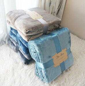 出口高端禮盒裝加厚法蘭絨毛毯珊瑚絨保暖午睡毯員工中秋福利禮品