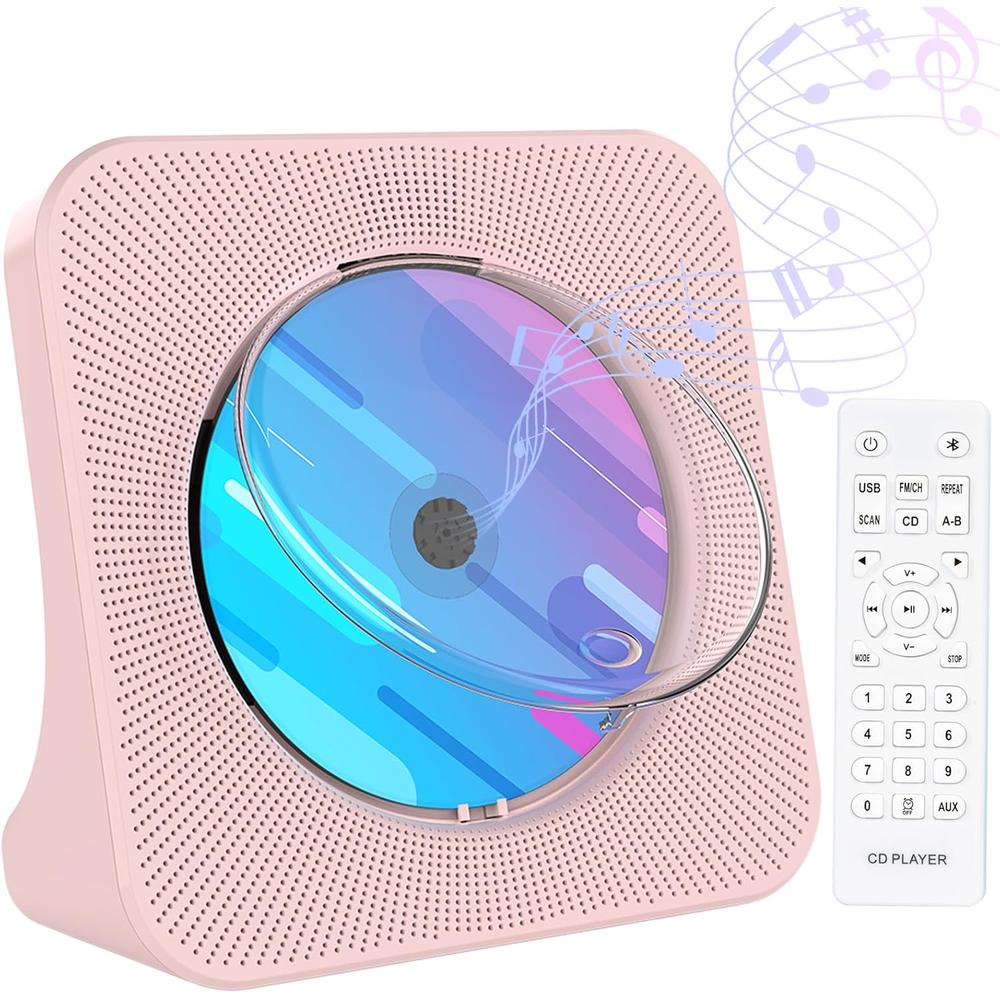 【日本代購】Gueray CD撥放器 藍芽 USB 收音機 粉色
