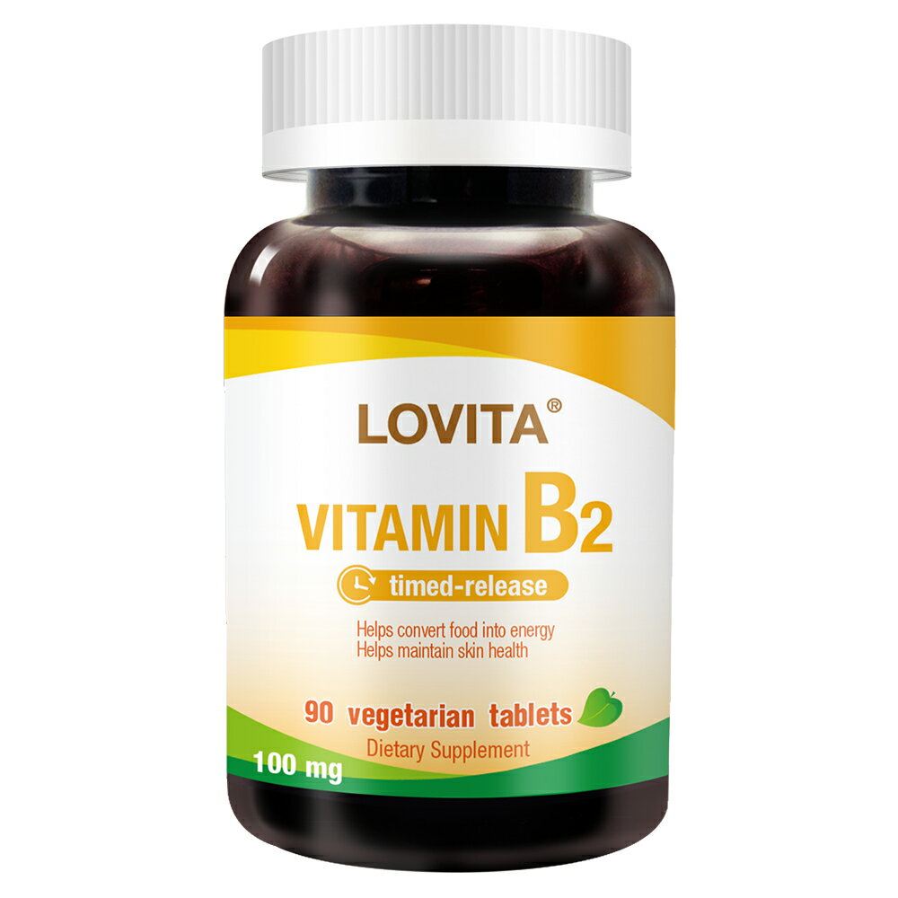 LOVITA 愛維他 緩釋型維他命B2素食錠*1瓶 100mg 1