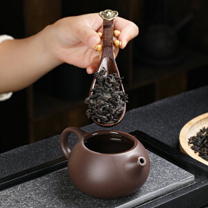 福京創意實木茶勺功夫茶具配件茶匙茶藝師專用撥茶器健康茶則茶道