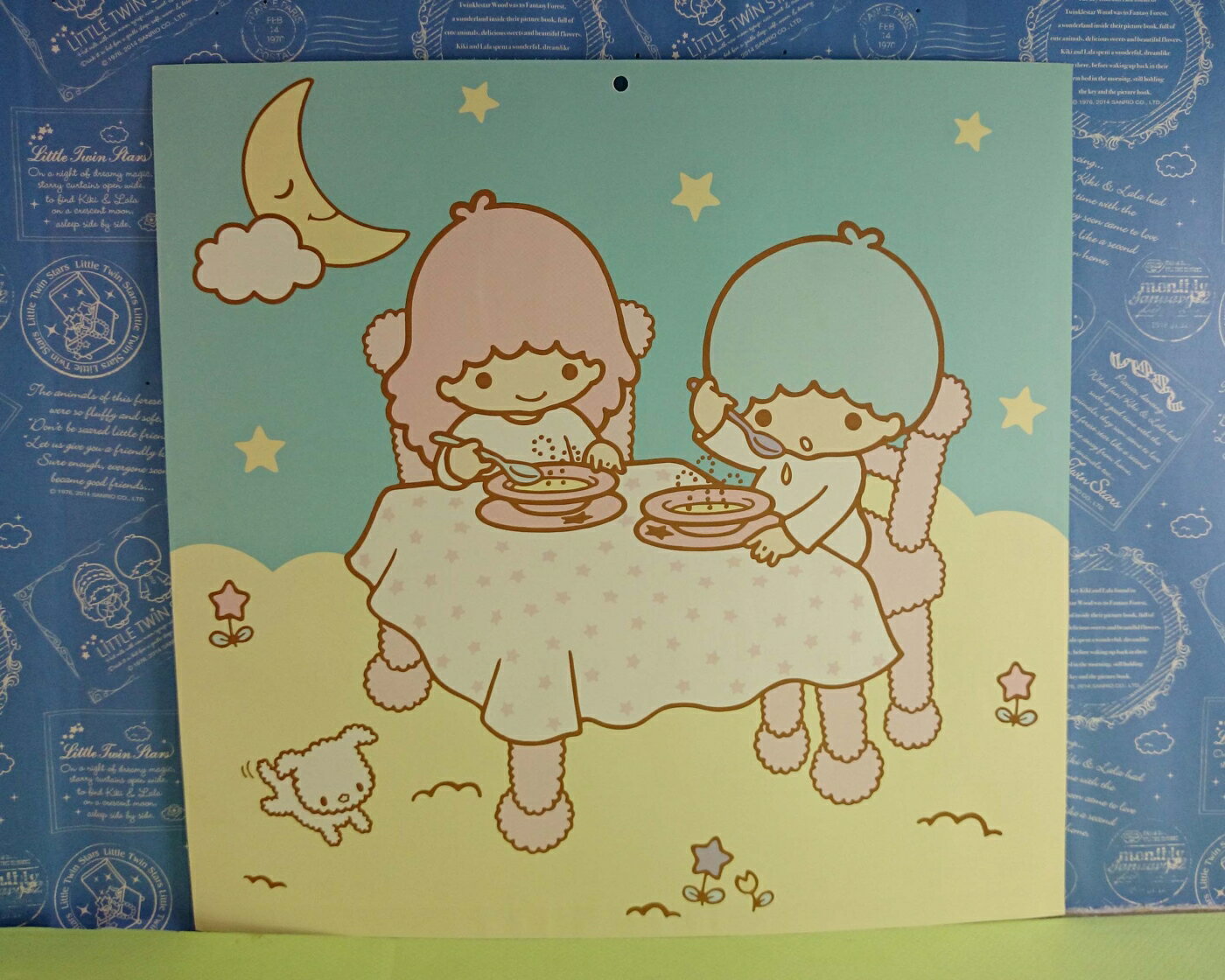 【震撼精品百貨】Little Twin Stars KiKi&LaLa 雙子星小天使 造型卡片 藍黃 震撼日式精品百貨