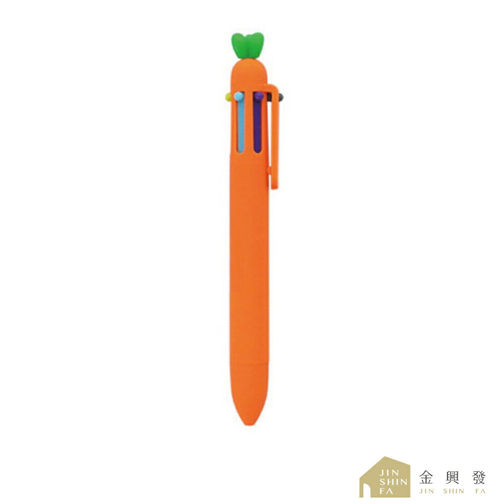 紅蘿蔔 6色原子筆 原子筆 6色 胡蘿蔔 筆 文具 韓國文具【金興發】