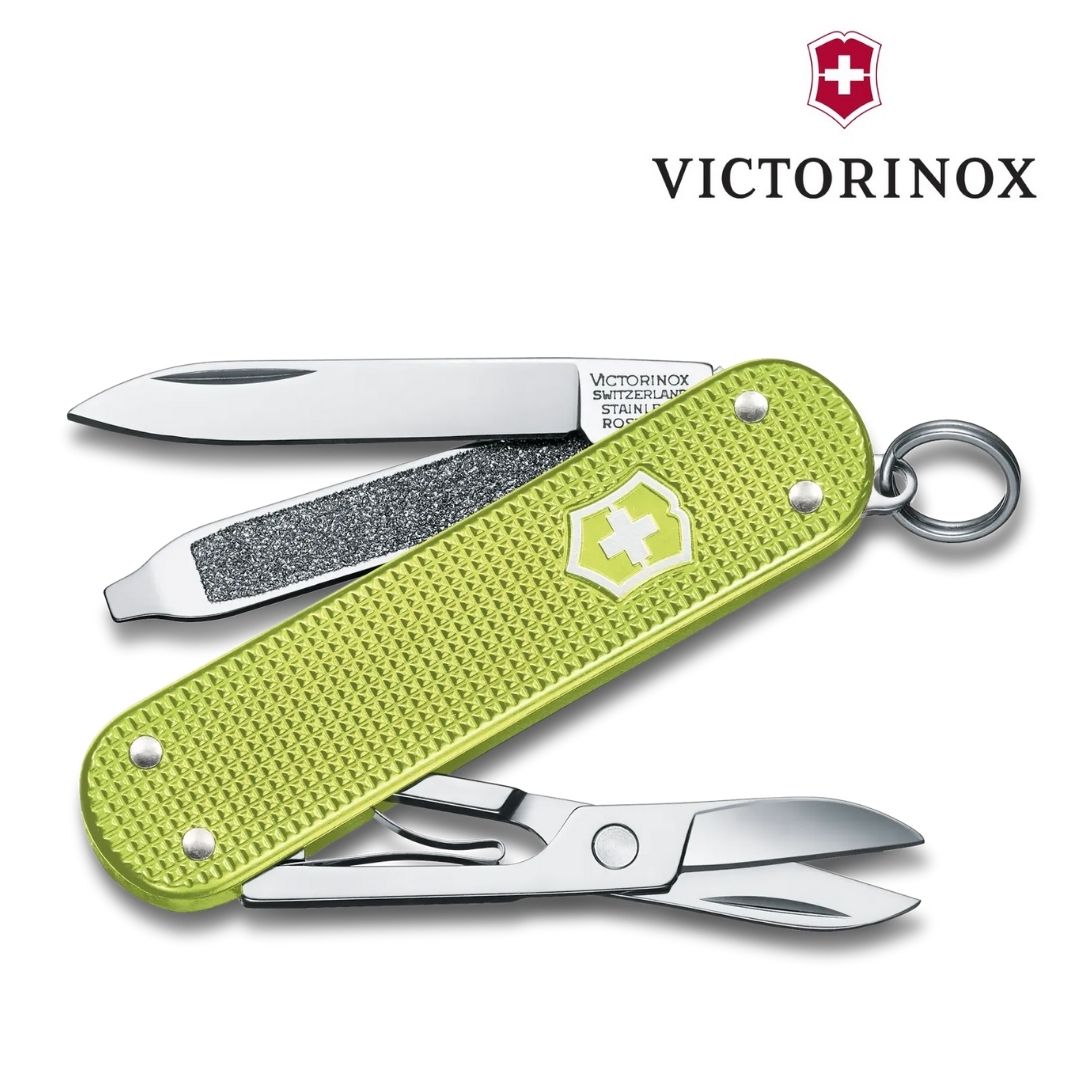 VICTORINOX 瑞士維氏Lime Twist經典鋁合金 青檸嫩綠 5用瑞士刀款 58mm(0.6221.241G)