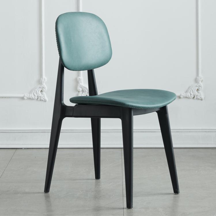 化妝椅 INS北歐椅子網紅家用餐椅塑料靠背凳子現代寫字椅書桌椅化妝椅PU【開春特惠】