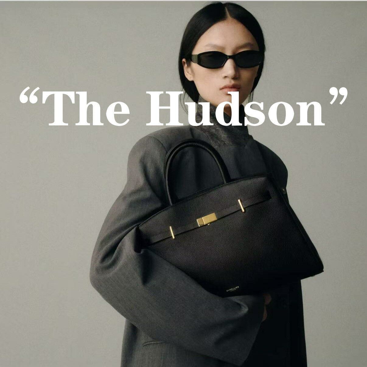 新款demellier手提包TheHudson真皮單肩斜後背包大容量通勤公文包女