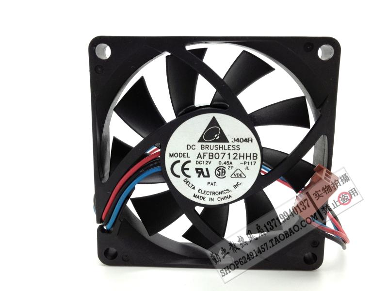 臺達 12V 0.45A AFB0712HHB 7015 7cm/釐米cpu機箱風扇70*70*15MM