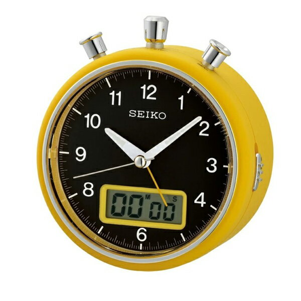 SEIKO鬧鐘 碼錶造型夜光計時【NV123】
