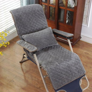 加厚躺椅墊子藤椅搖椅坐墊秋冬季加長加厚通用棉墊辦公靠椅竹椅墊