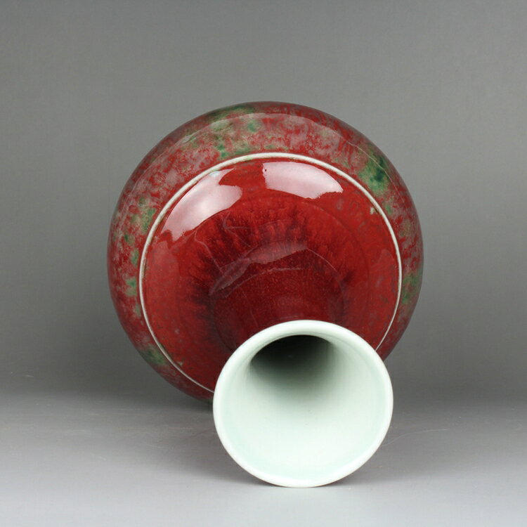 清時代　康熙年製　豇豆紅釉　变美人醉赏瓶　花瓶 陶器 時代物 骨董品 旧家蔵出し 清時代 康熙年製 豇豆紅釉 变美人醉赏瓶 花瓶 陶器 時代物