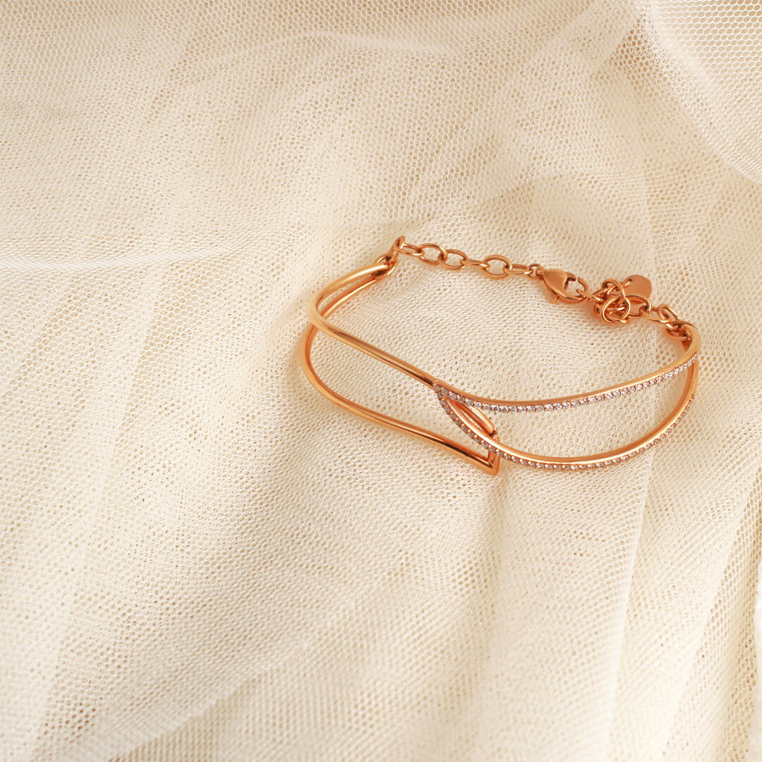 【HJ DIAMOND】玫瑰金手環 2