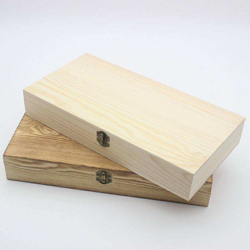 木盒實木復古桌面收納盒木質禮品包裝盒茶盒定制長方形翻蓋木盒子