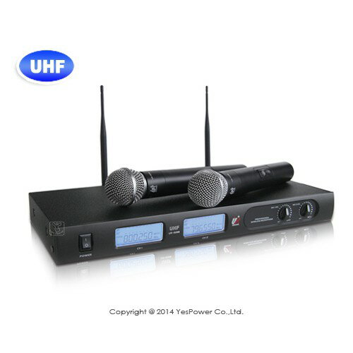 UR-1688 UR Sound 雙頻道/UHF固定頻音碼及雜訊雙靜音/無線麥克風2選1/高傳真原音重現