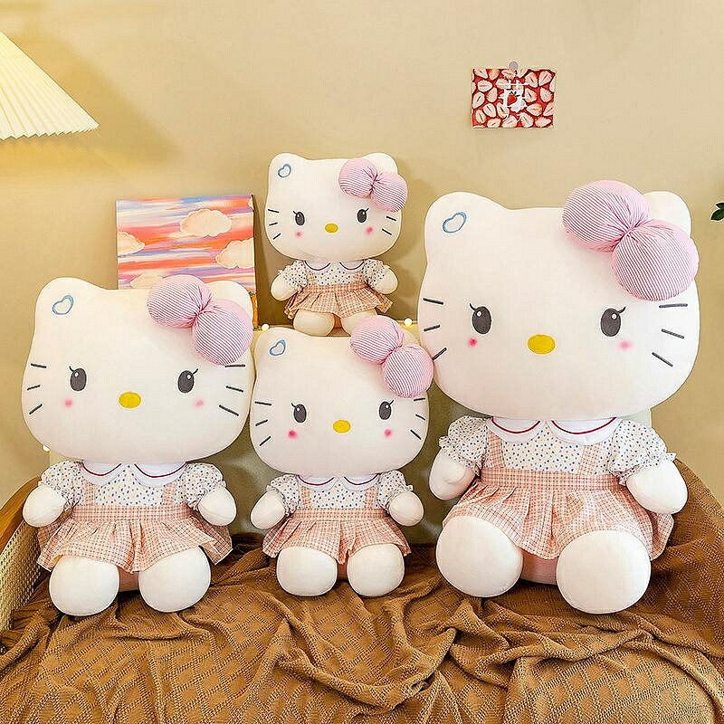 hellokitty公仔凱蒂貓玩偶哈嘍kt貓娃娃大號毛絨玩具女生生日禮物 玩偶/生日/情人/聖誕禮物/毛絨娃娃/抱枕娃娃