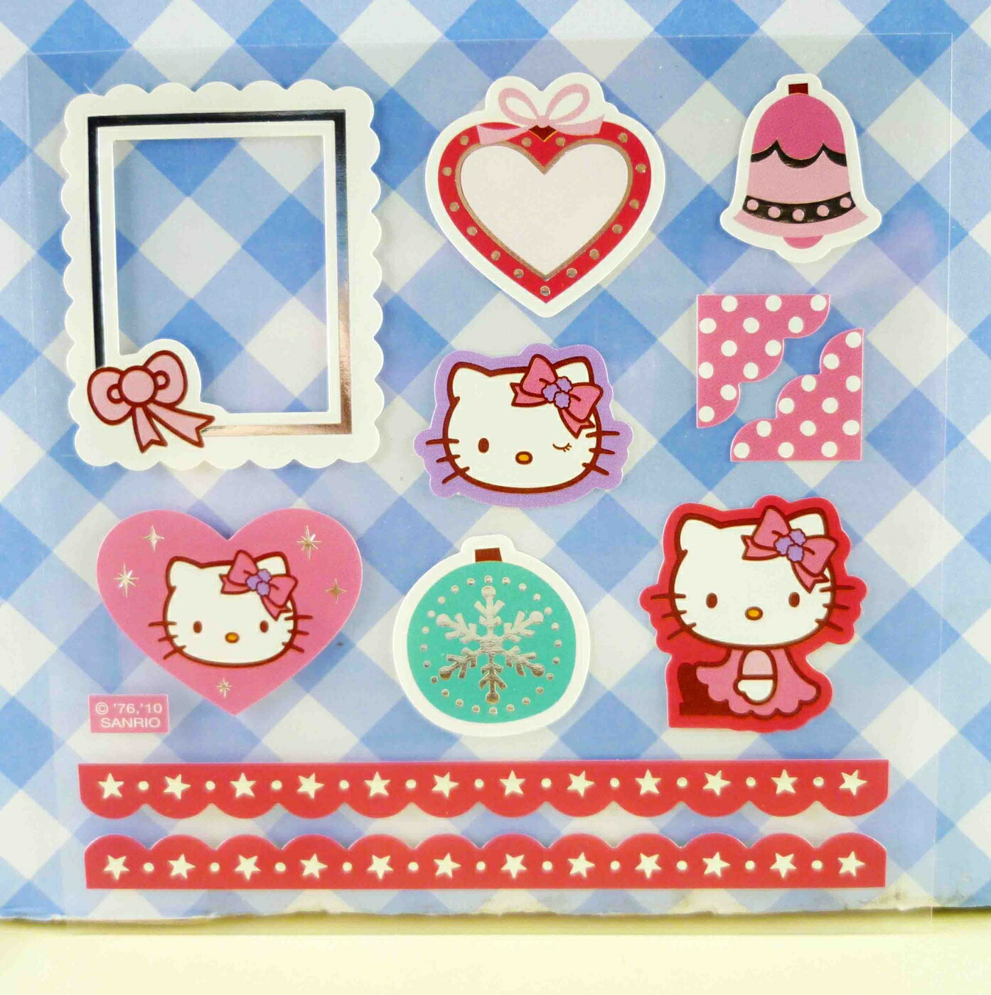 【震撼精品百貨】Hello Kitty 凱蒂貓 KITTY貼紙-閃亮紅線 震撼日式精品百貨