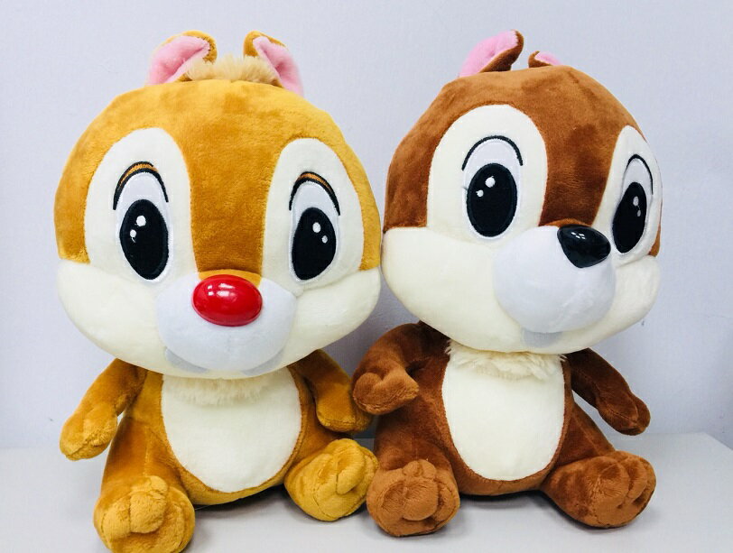 大賀屋 正版 奇奇 蒂蒂 玩偶 娃娃 公仔 布偶 花栗鼠 10英吋 坐姿 迪士尼 disney T00120595