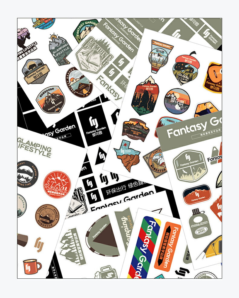 Fantasy Garden夢花園戶外精致露營裝備貼紙旅行用品裝飾涂鴉貼畫 7