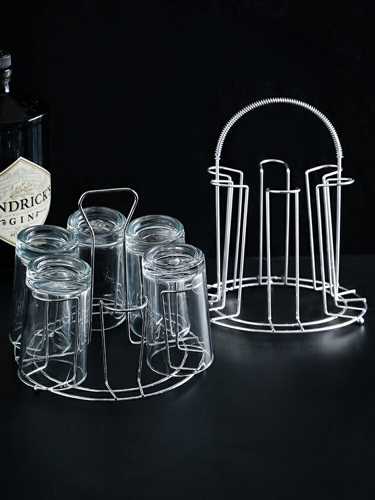 玻璃杯托盤水杯掛架瀝水置物架創意杯架水杯架家用倒掛杯子收納架
