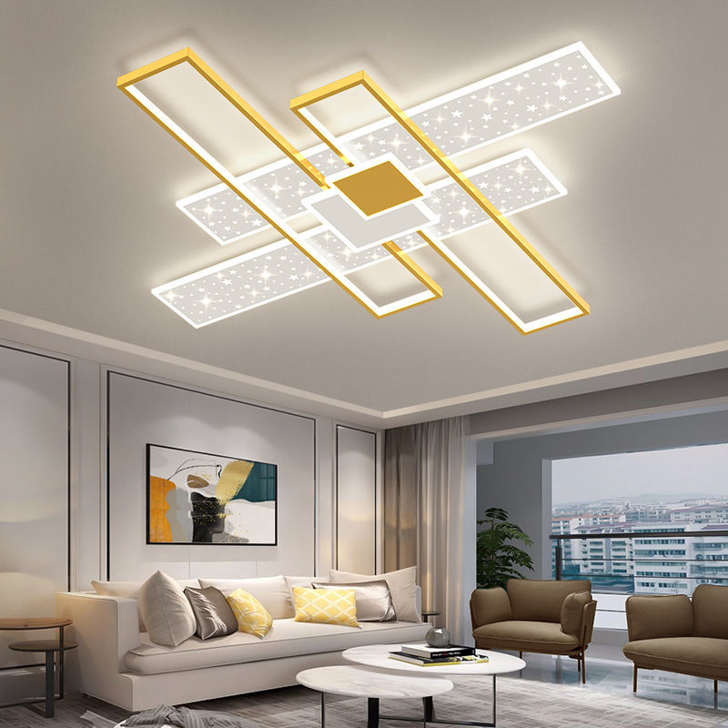 客廳燈 簡約現代大氣輕奢創意北歐長方形大廳吸頂燈具2021年新款
